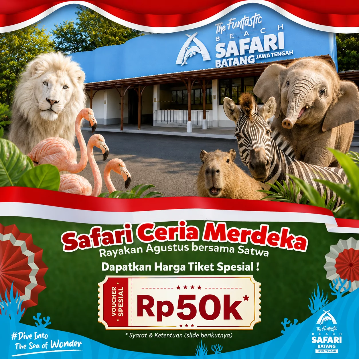 Promo Agustus Makin Seru di Beach Safari Batang!