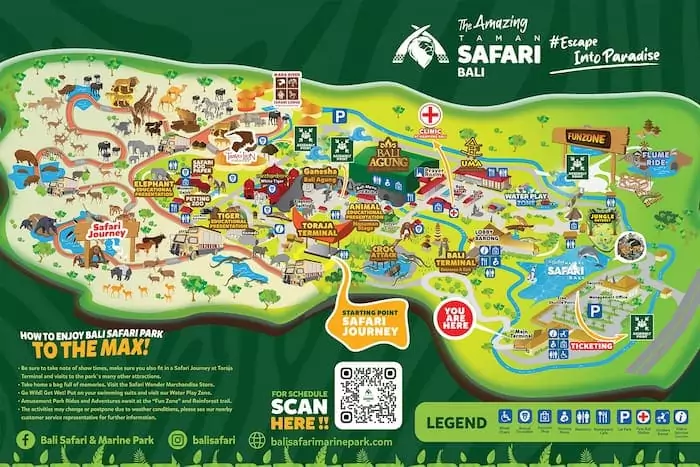 Map Taman Safari Bali